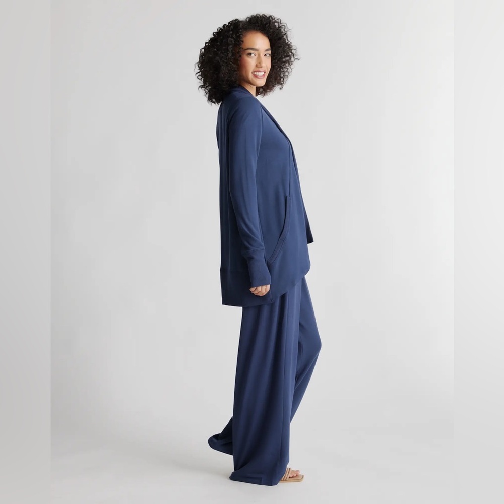 Quince French Terry Modal Cardigan in Navy $89 Size S - Picture 3 of 12
